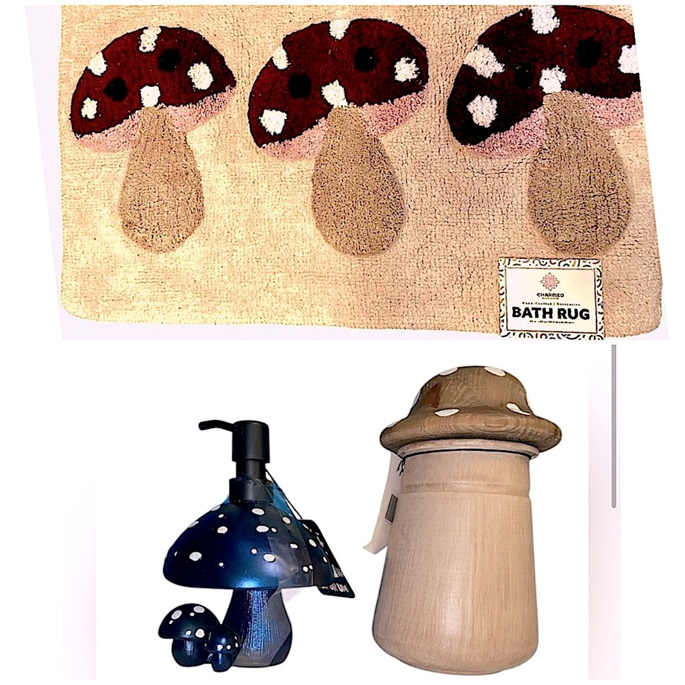 3 piece Mushroom Design bath set.